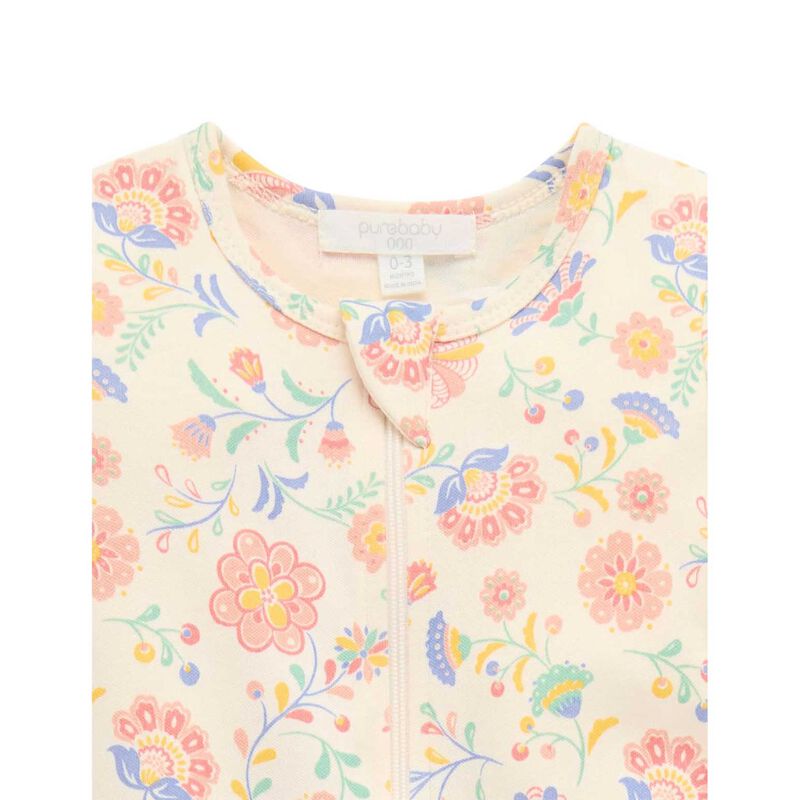 Purebaby Short Sleeve Zip Growsuit image number 2